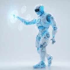 futuristic robot ai artificial intelligence concept cyborg technology innovation machine learning sc