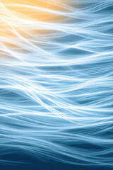 Wall Mural - abstract light streaks on dark blue background with warm glow