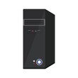 © Mubeen - Computer tower flat vector design isolated on a white background