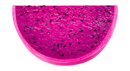 Wall Mural - one slice of purple-fleshed dragonfruit cut out