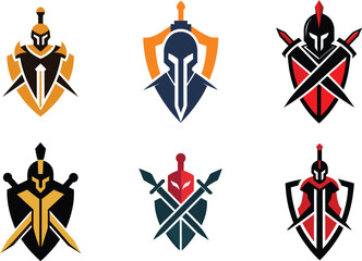 spartan warrior logo collection perfect for branding game design and esports teams these scalable gr