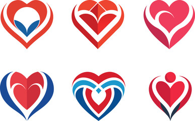 stylish heart logo designs perfect for branding identity and valentine's day projects featuring eleg