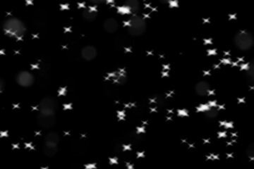 Wall Mural - blurry stars on black background