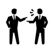 © Prasa-gg - Two serious men in formal suits having an argument vector illustration