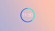 © Restuart - Digital clock with a ring indicator shows 11:30 on a gradient background