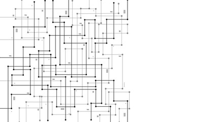 technology abstract circuit connection dot path wire lines transparent template background