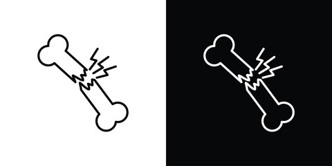 Canvas Print - broken bone icon graphic vector set for ui design