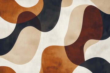 Wall Mural - abstract brown and beige wave patterns in modern design art