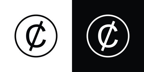 Canvas Print - cedi signs graphic vector set for ui design