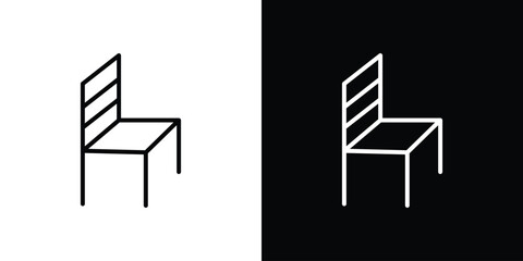 Canvas Print - chair icon graphic vector set for ui design
