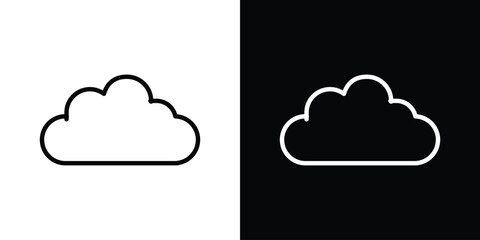 Canvas Print - cloud icon graphic vector set for ui design