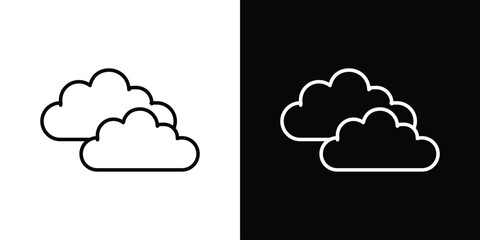 Canvas Print - cloud icon graphic vector set for ui design