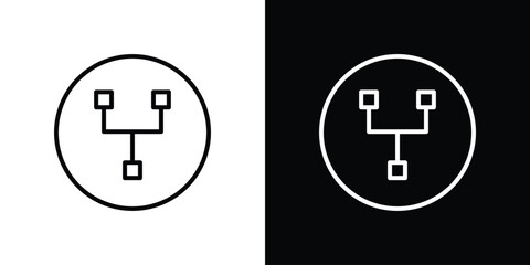 Canvas Print - code fork icon graphic vector set for ui design