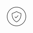 © Rauf - Round shield verification icon vector sign