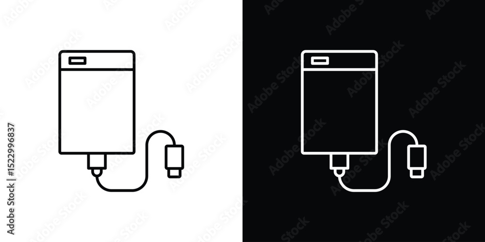 External hard drive icon Graphic vector set for ui design Stock Vector ...