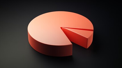 Poster - A professional D pie chart illustrating sales distribution, featuring detailed textures on each slice and subtle lighting that adds depth to the overall design.
