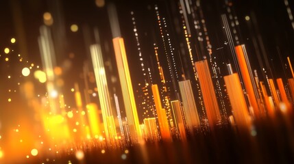 Poster - A sophisticated D financial bar chart with animated transitions between different data sets, showcasing the dynamics of market changes over a specified period.