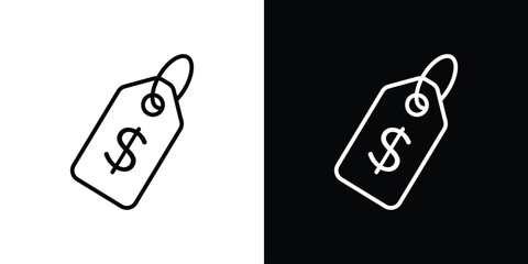 Canvas Print - price tag icon graphic vector set for ui design
