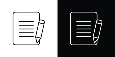 Registration paper icon Graphic vector set for ui design