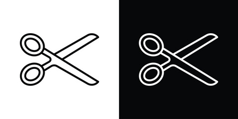 Canvas Print - scissor icon graphic vector set for ui design