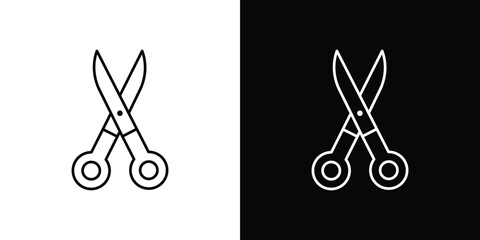 Canvas Print - scissors icon graphic vector set for ui design
