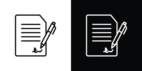 Canvas Print - signature file icon graphic vector set for ui design