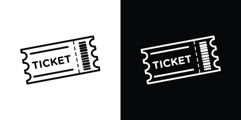 Canvas Print - ticket stub icon graphic vector set for ui design