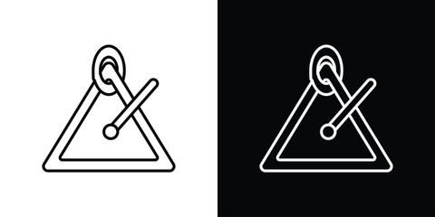 Canvas Print - triangle music icon graphic vector set for ui design