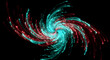 © Dea - Abstract Glowing Swirl Of Light Streaks Against Black Background