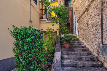  views of the village of Brienza, Potenza province, Basilicata