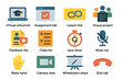 © Ira - Educational icons: virtual learning tools and classroom management elements