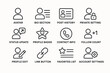 © Ira - User interface icons set: profile, settings, and social features