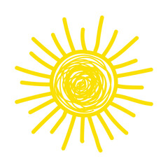 Wall Mural - Cartoon sun icon. Vector illustration