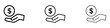 © Vince - Savings icons. Thin linear graphic pictogram for website