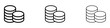 © Vince - Money coin icons. Thin linear graphic pictogram for website
