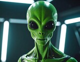 Close-up alien face