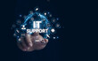 © MUNTHITA - IT support concept with engineer providing secure service and consulting software tools for business information technology technical innovation interface solution digital transformation in cyberspace