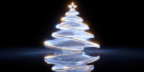 Wall Mural - Close-up of a white plastic Christmas tree with textured branches against a neutral background.
