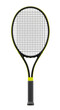 © Cahyani - Illustration of Black and Yellow Tennis Racket Sports Equipment on Transparent