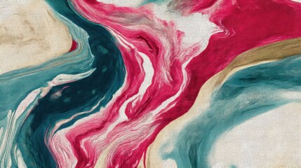 Poster - Abstract Swirling Colors of Red, Blue, and Beige, Ideal for Creative Expression and Artistic Inspiration, Perfect for Website Design and Modern Branding : Generative AI