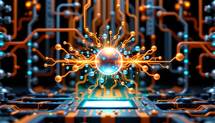 exploring quantum technology innovations digital laboratory 3d render futuristic environment close-u