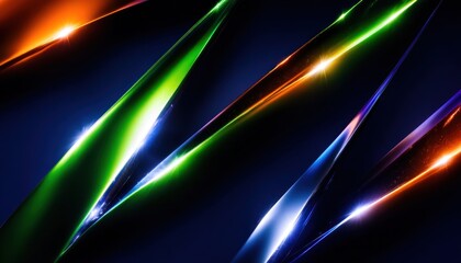 Wall Mural - Abstract vibrant glowing lines