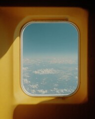 Poster - Curved Space Station Porthole Window with Earth View Framed by Geometric Module - Futuristic Aerospace Exploration and Cosmic Perspective