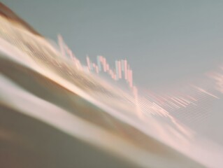 Aufkleber - Abstract Financial Data Visualization with Fluctuating Graphs and Layered Market Indicators Illustrating Investment Risk and Economic Uncertainty