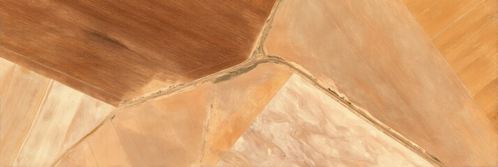 Aufkleber - Aerial drone view of agricultural fields showcasing geometric crop patterns and irrigation for precision farming and sustainable land use optimization