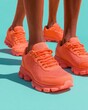 © Breezze - International Red Sneakers Day Celebration with Diverse Runners in Athletic Shoes - Spring Wellness and Earth Day Fitness Campaigns Embracing Community and Health