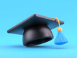 © lin - 3D black graduation mortarboard simple design icon