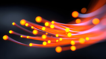 Abstract digital data burst with glowing lines and dynamic energy