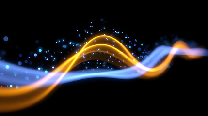 Wall Mural - abstract light three-dimensional luminous particles technology sense kv main visual background