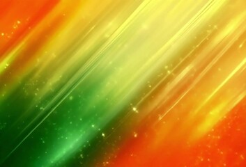Wall Mural - abstract vibrant diagonal lines backdrop with green, yellow, and orange hues and subtle sparkle effe